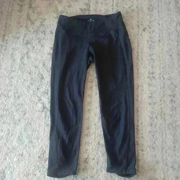 Athleta Womens Black Mid-rise Ruched Cropped Leggings S - Picture 2 of 11